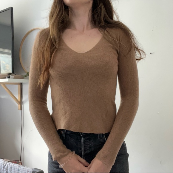 Babaton Brown Wool Top - Picture 3 of 3